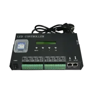 SOH DMX+SD Digital LED Controller H807SA, 8 Ports, 8192 Pixels, SD Card, WS2811, WS2812B