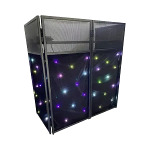 SOH Foldable DJ table, 48x RGBW 4in1 LED curtain, transport bag, DMX