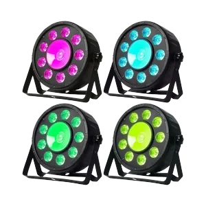 SOH LED PAR flat reflector 9x 10W + 10W RGB 3-in-1, DMX
