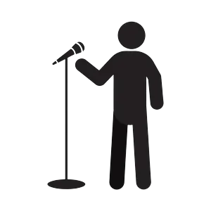 EMEX7 Person with Microphone