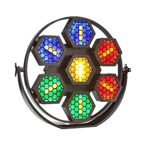 UKing ZQ01444 7x50W Retro Circle Light